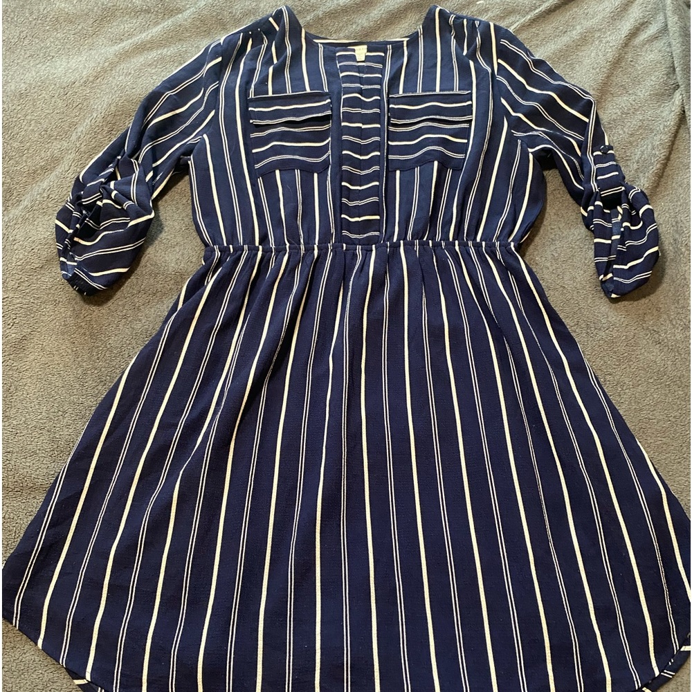 Blue Striped Summer Dress